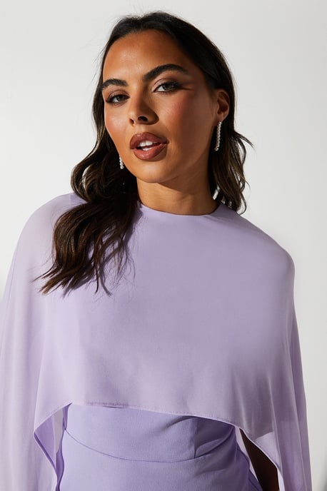 Cape Sleeve Maxi Dress