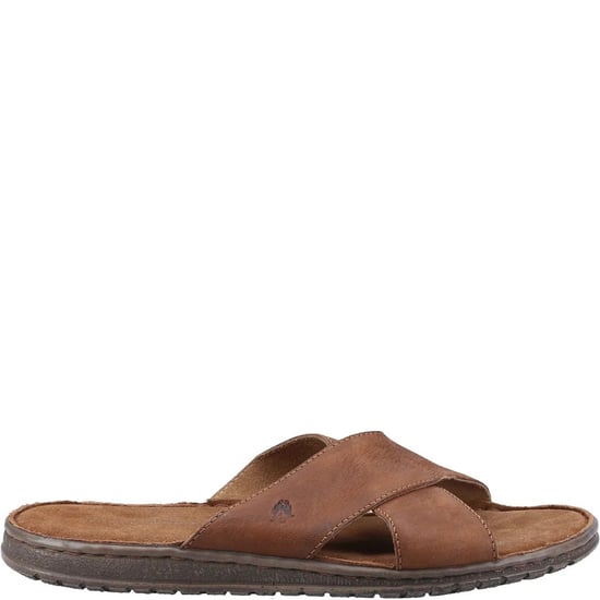 Hush Puppies Mens Nile Crossover Leather Sandals (Brown) - Image 3