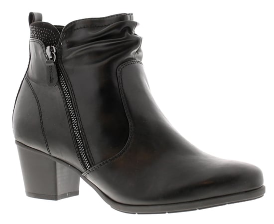 Jana Jayla Womens Zip Fasten Synthetic Upper Ankle Boot Black - Image 1