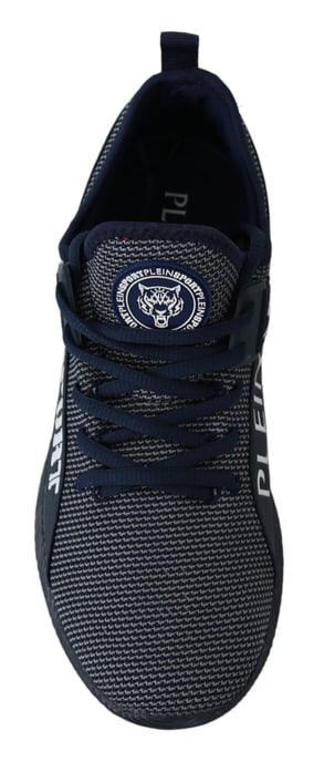 Plein Sport Herr Blå Indaco Polyester Carter Sneakers Skor - Image 6