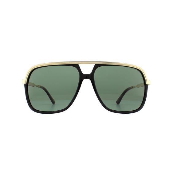 Gucci Sunglasses GG0200S 001 Black and Gold Green - Image 1