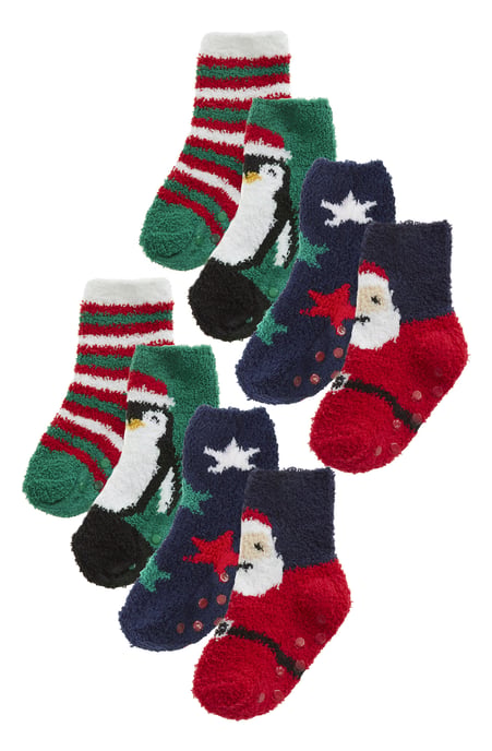 8 par fluffiga sockor för barn | varma julstrumpor för pojkar och flickor - blandade - Image 1