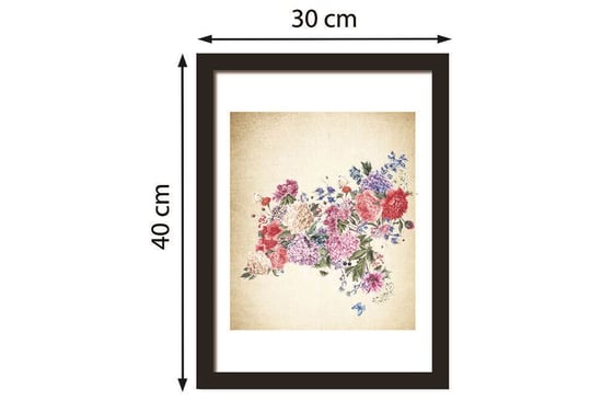 2in1 Flower Arts 2 Poster Self Adhesive DIY Wall Sticker, Living room wall sticker