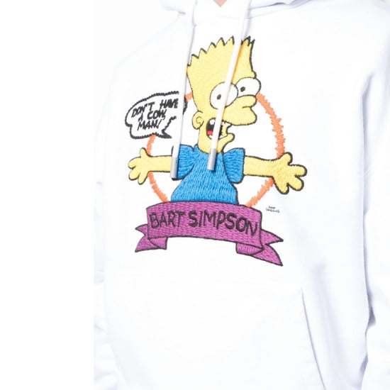 Gebroken witte Bart-logo oversized witte hoodie - Image 2
