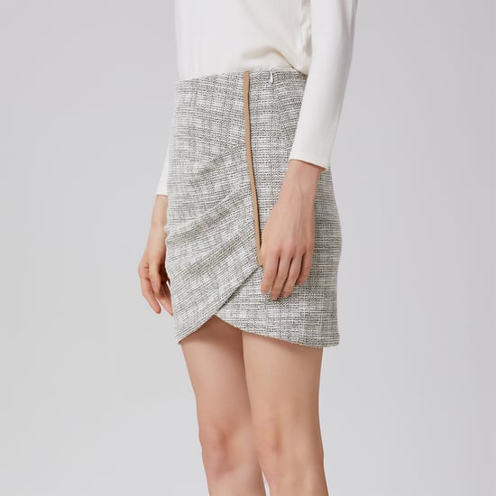 Short skirt with side drape and bias - Image 5