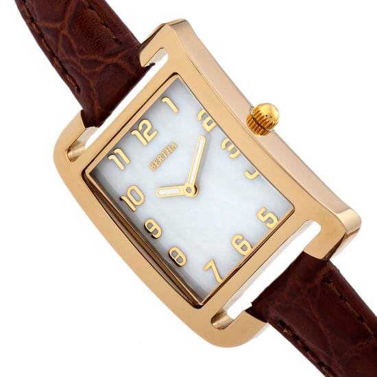 Bertha Marisol Swiss MOP Leather-Band Watch
