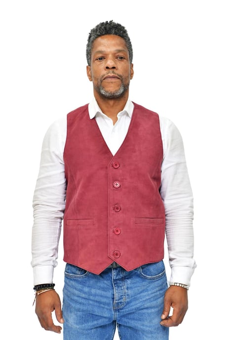 Mens Classic Goat Suede Leather Waistcoat-Norwich