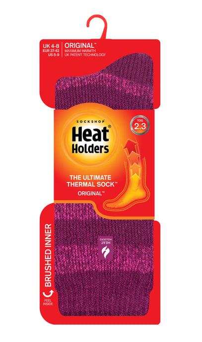 Heat Holders - Ladies Thermal Socks for Winter | Outdoor & Indoor Socks | Cuddly & Fluffy | Gifts for Women - Deep Fuchsia / Berry (Tuscuny) - Image 2