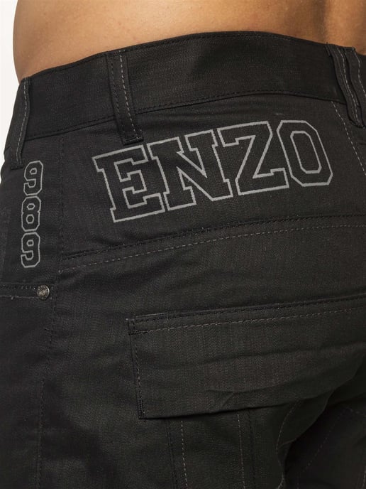 Enzo | Combat Denim Jeans för herrar - Svart - Image 4