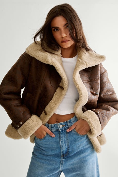 Duffle Front Bonded Fur  Aviator