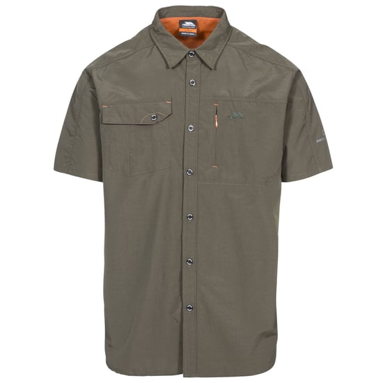 Trespass Mens Lowrel Short Sleeve Travel Shirt (Olive)