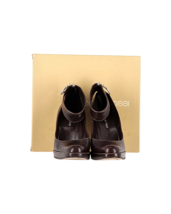 Sergio Rossi Ankle Strap Pumps in Brown Leather - Image 6