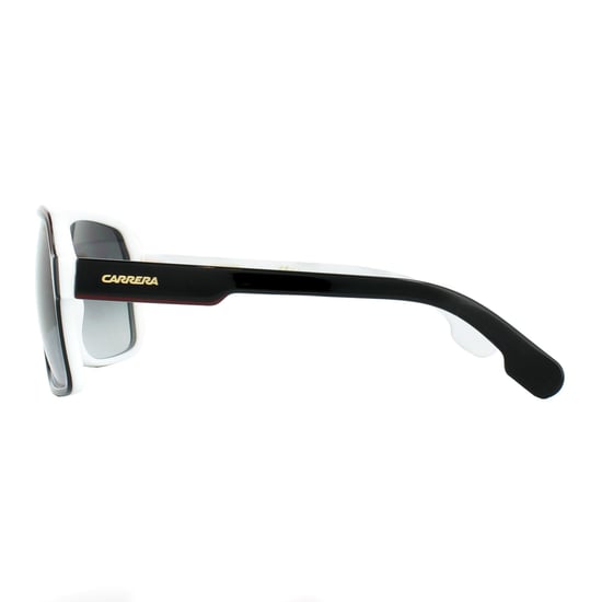 Carrera Aviator Unisex Black White Dark Grey Gradient Sunglasses