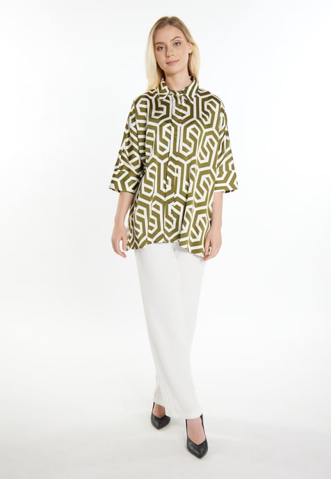Dreimaster overhemdblouse Dames Gebroken wit olijf - Image 2