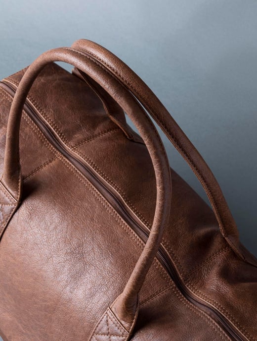 Discoverer Large Leather Holdall in Brown