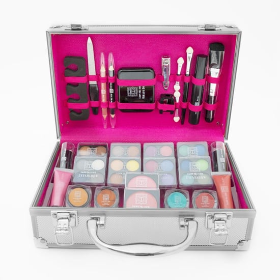 Envie Dawn Till Dusk Make-Up Large Storage Vanity Case Set 80pc, Silver