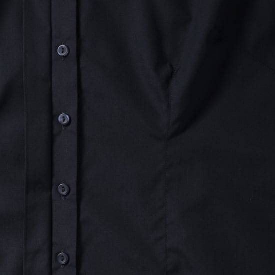 Russell Collectie Dames 3/4 Mouwen Poly-Katoen Easy Care Gevochten Poplin Shirt (Franse marine) - Image 4