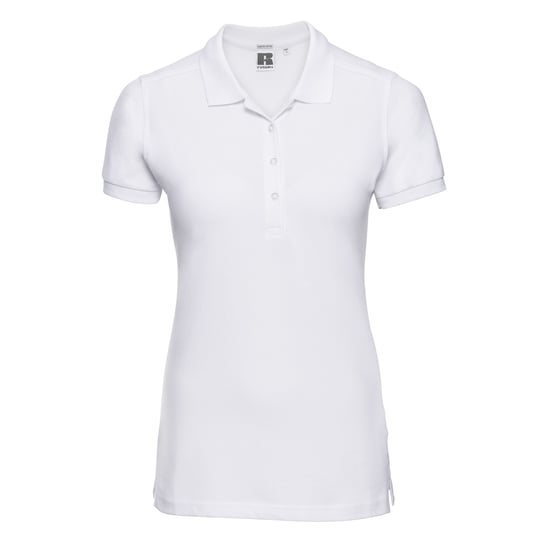 Russell Dames/Dames Piqué Stretch Poloshirt (Wit) - Image 1