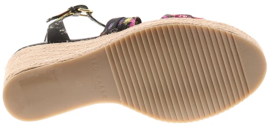 Ted Baker Womens Sandals Cardima Espadrille Wedge Floral Printed Black - Image 5