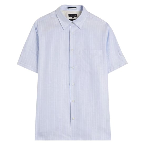 Ted Baker Lytham Mens Light Blue Linen Blend Shirt
