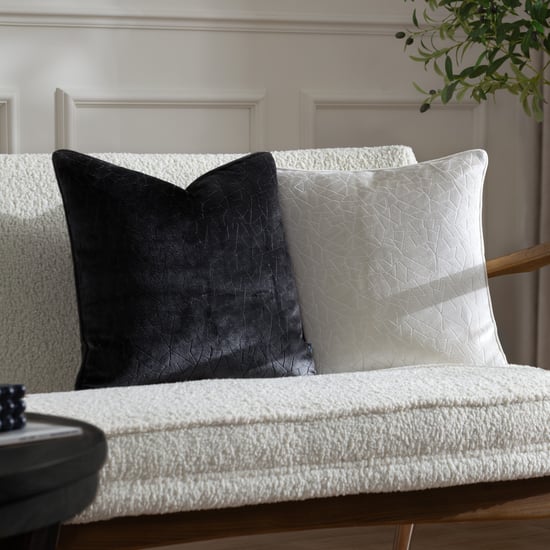 Hoem Malans Piped Velvet Feather Rich Cushion - Image 5