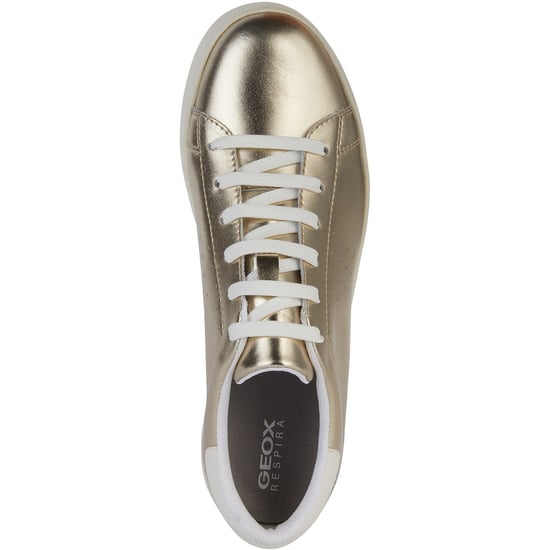 Geox D Jaysen B Leather Vrouwentrainers Lichtgoud/Optisch Wit - Image 4