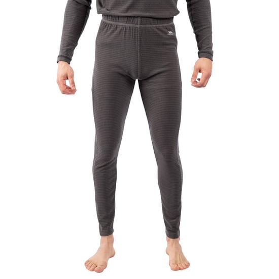 Trespass Mens Kirk Base Layer Bottoms (Black/Storm Grey)
