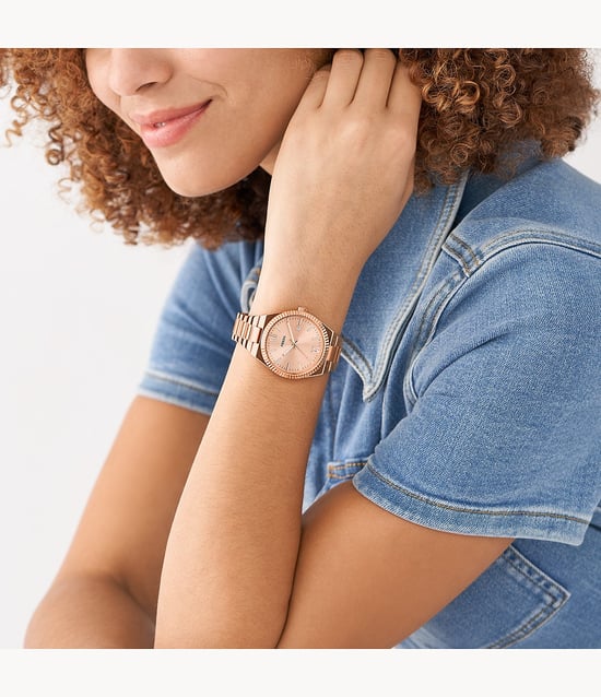 Fossil Scarlette Women's Rose Gold Watch ES5258