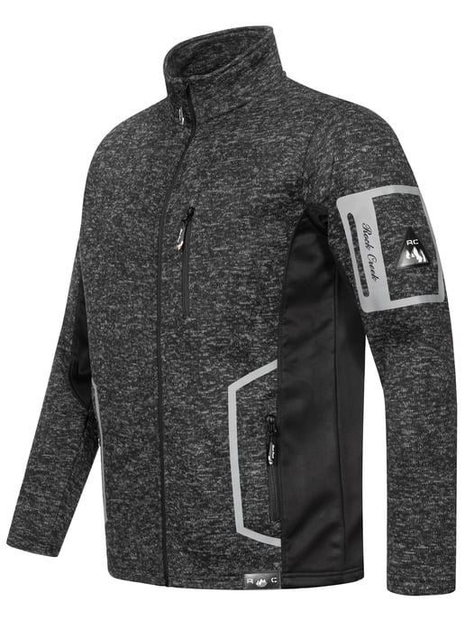 Rock Creek Fleecejacke Schwarz