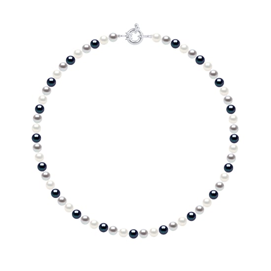 Necklace of Real Cultured Freshwater Pearls and Round 6-7 mm