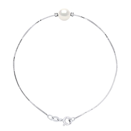 DIADEMA - Bracelet - Silver - Freshwater Pearl and Diamonds