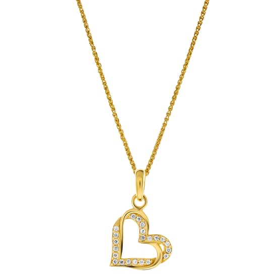 Orphelia 'Cecilia' Women's 925 Sterling Silver Pendant with Chain - Gold ZH-7584/G - Image 1