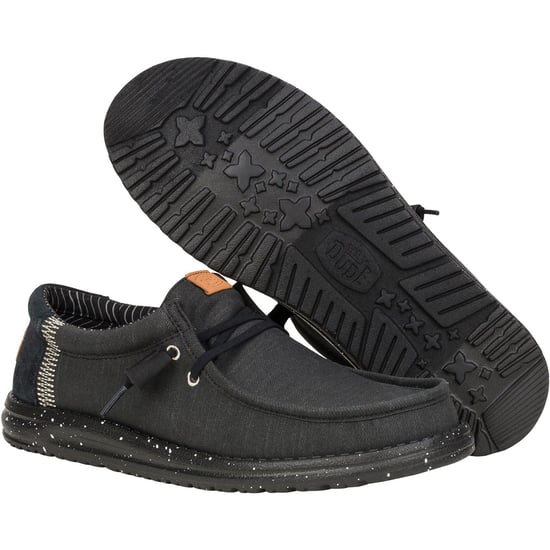 HEYDUDE Wally Elevated Basics Canvas Heren Zwarte Boot Schoenen - Image 2
