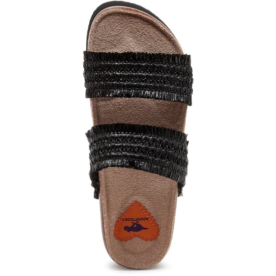 Rocket Dog Aruba Raffia Textil Dam Svart Sandaler - Image 5
