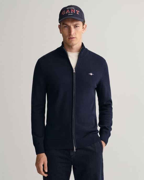 GANT Mens Casual Cotton Zip Cardigan - Image 1