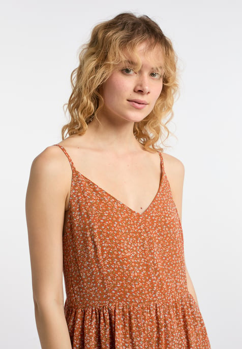 Dreimaster Jurk Dames Oranje Veelkleurig - Image 5
