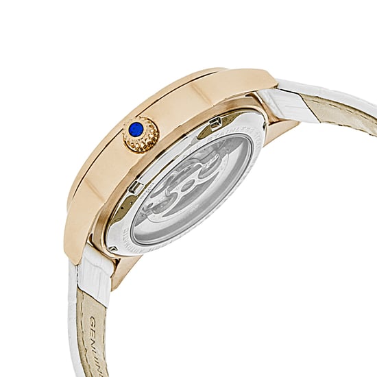 Empress Godiva Automatic MOP Leather-Band Watch
