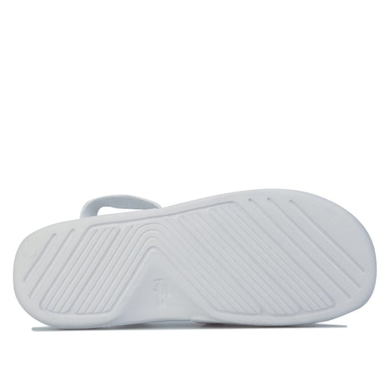 Boy's Lacoste Infant L.30 Slide Sandals in White blue