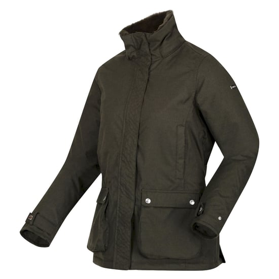 Regatta Womens/Ladies Leighton Waterproof Jacket (Dark Khaki)