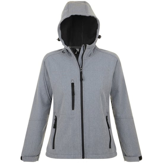 SOLS Dames/dames Replay Hooded Soft Shell Jacket (ademend, winddicht en waterbestendig) (Grijze Mergel) - Image 1