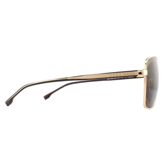 Hugo Boss Square Mens Rose Gold Brown Gradient Sunglasses
