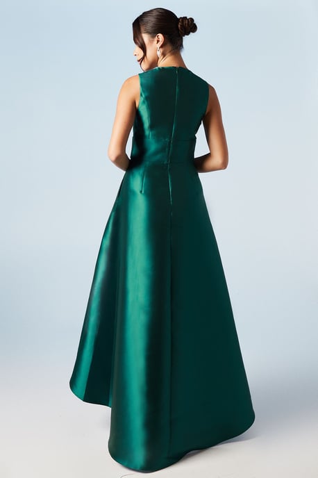 Plunge Waterfall Bridesmaids Maxi Dress - Image 3