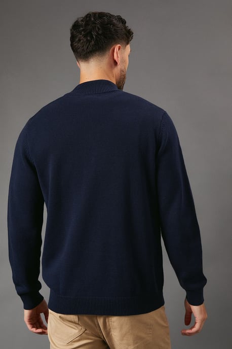 Premium Pure Cotton Half Zip Funnel Jumper