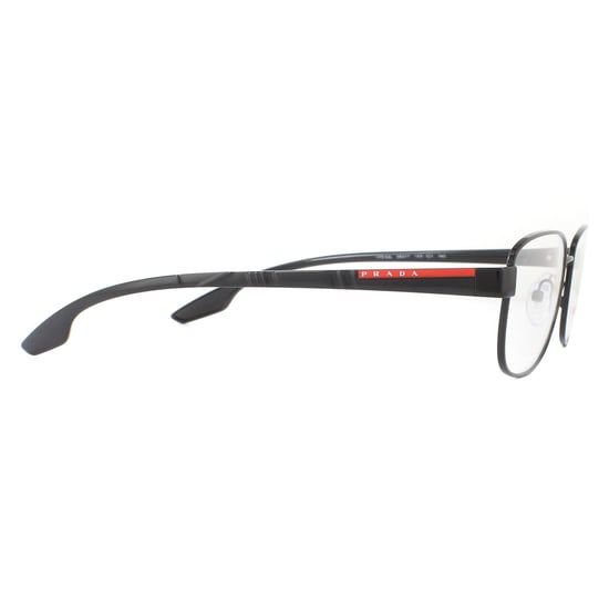 Prada Sport Rectangular Black Rubber Mens Glasses Frames