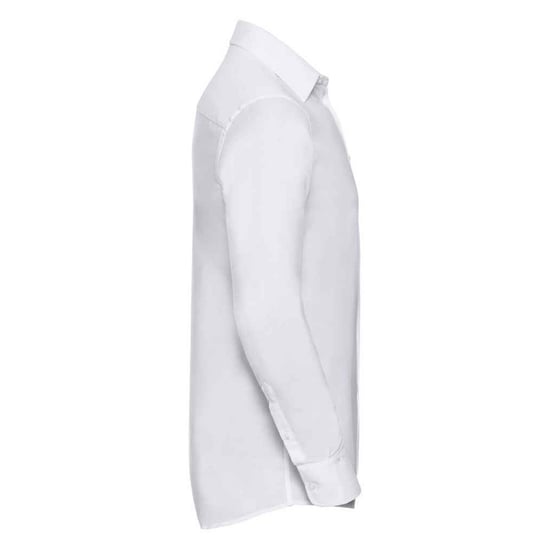 Russell Collection Mens Oxford Tailored Long-Sleeved Formal Shirt (White) - Image 3