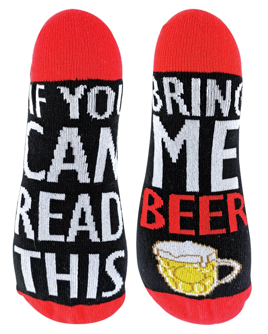 Als je dit kunt lezen, breng me... Funky sokken - Bier - Image 1