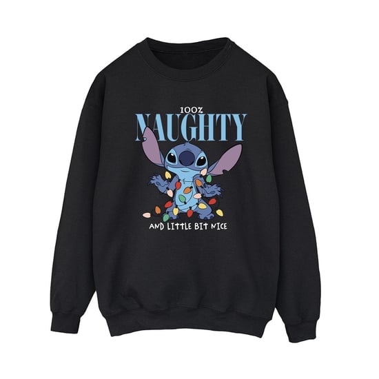 Disney Womens/Ladies Lilo & Stitch Naughty & Nice Sweatshirt (Black)