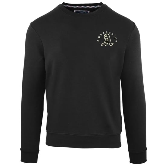 Aquascutum Embossed A Logo Black Sweatshirt - Image 1