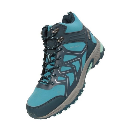 Mountain Warehouse Womens/Ladies Shadow Softshell Walking Boots (Teal) - Image 1
