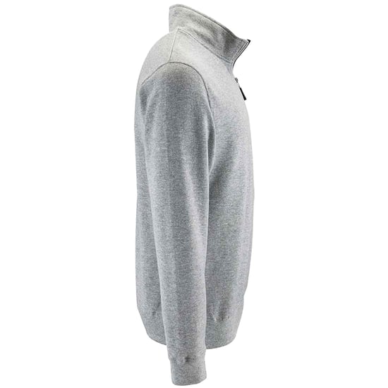 SOLS Mens Stan Zip Standing Collar Jumper (Grey Melange) - Image 3